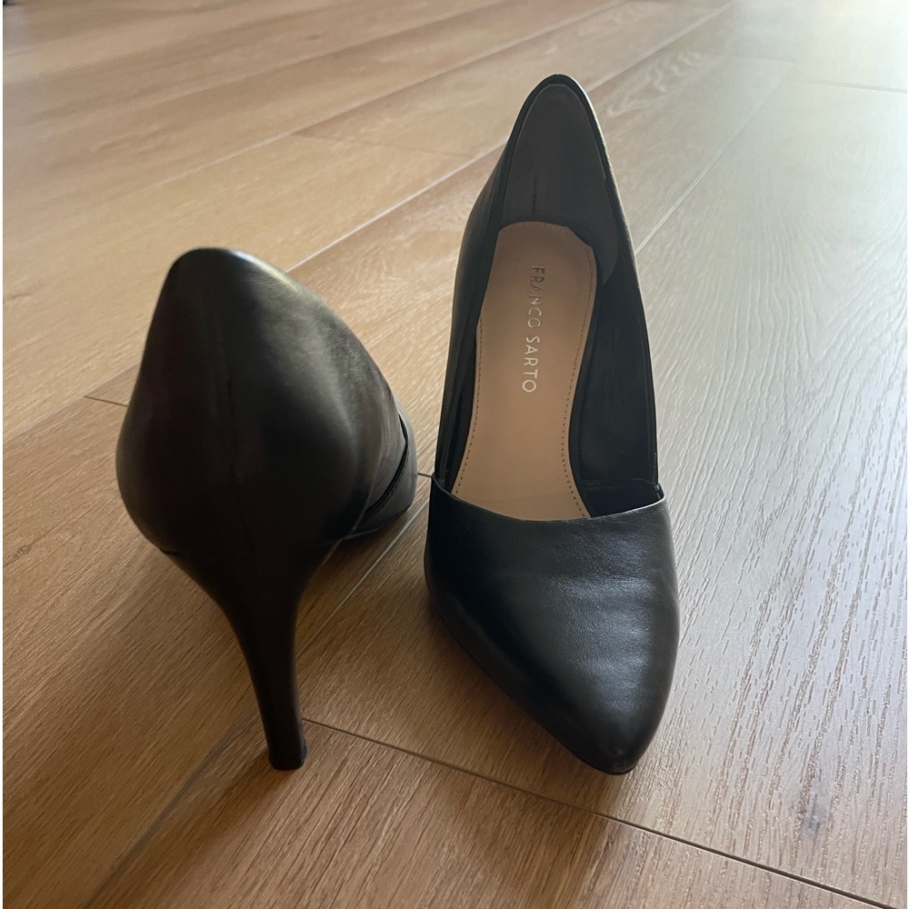 Franco Sarto Black Leather Heels